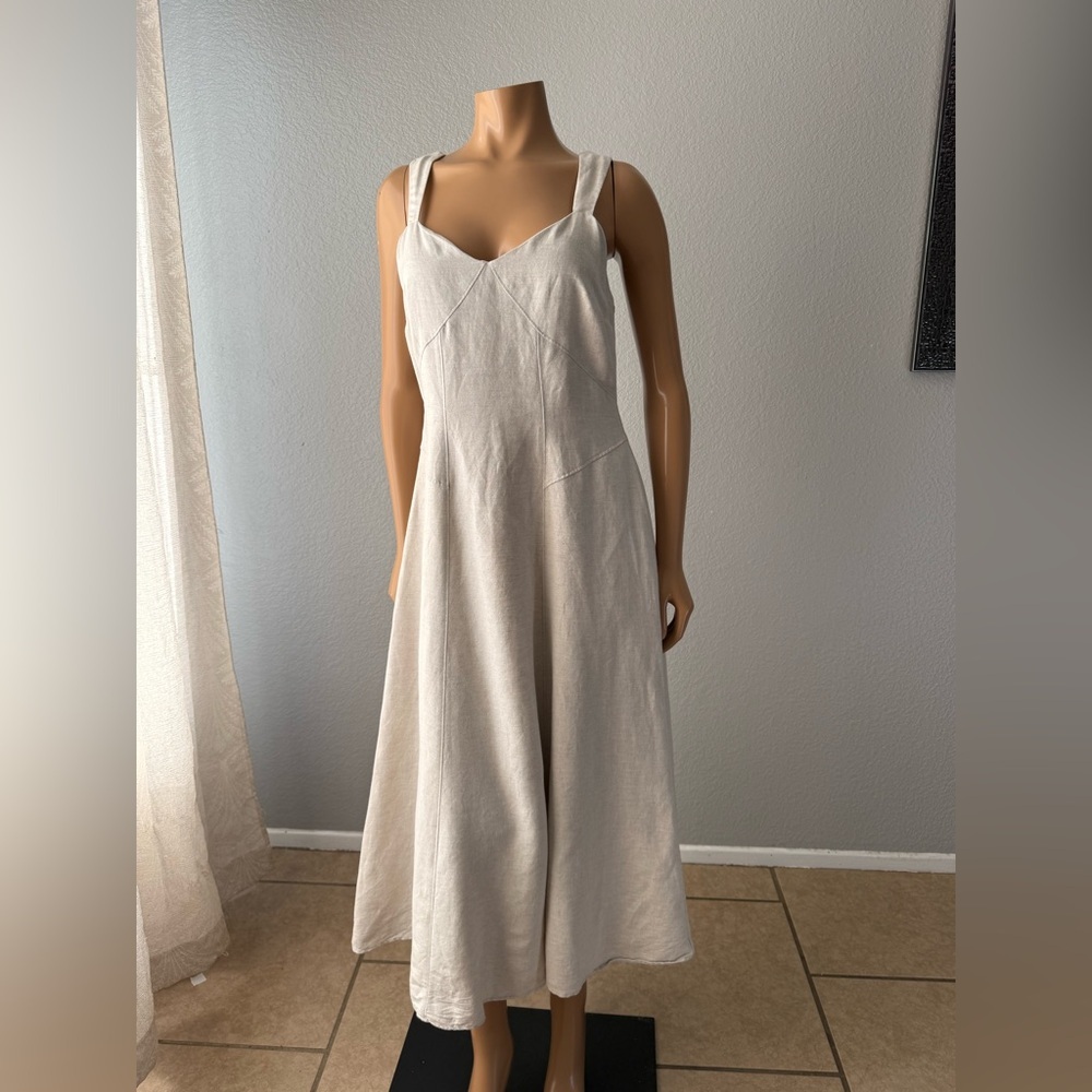 LOFT Cream Midi Dress - Picture 6 of 16